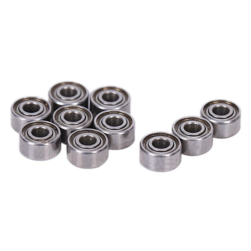 10pcs Miniature Sealed Metal Shielded Metric Radial Ball Bearing Model: MR52-ZZ 2x5x2.5Mm