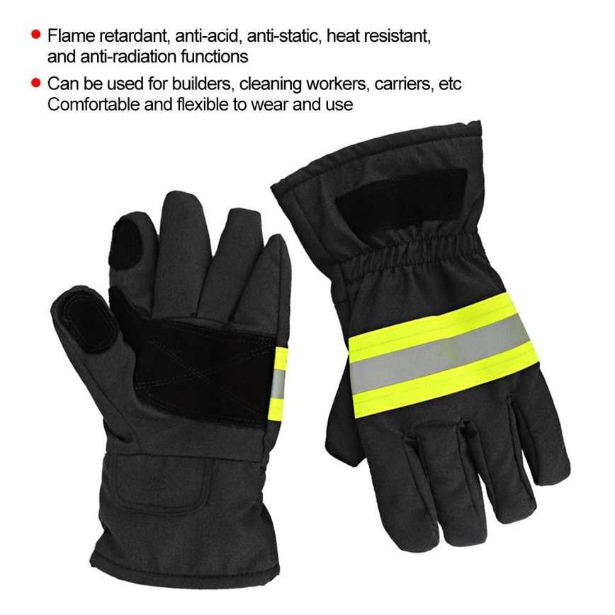 Welding gloves pair of fireproof heat-resistant firefighting flame-retardant barbecue