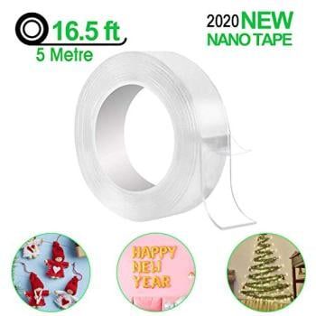 5 meter Magic Tape Nano tape for home storage, washable magic adhesive tape, reusable Double Sided nano traceless adhesive tape, removable a