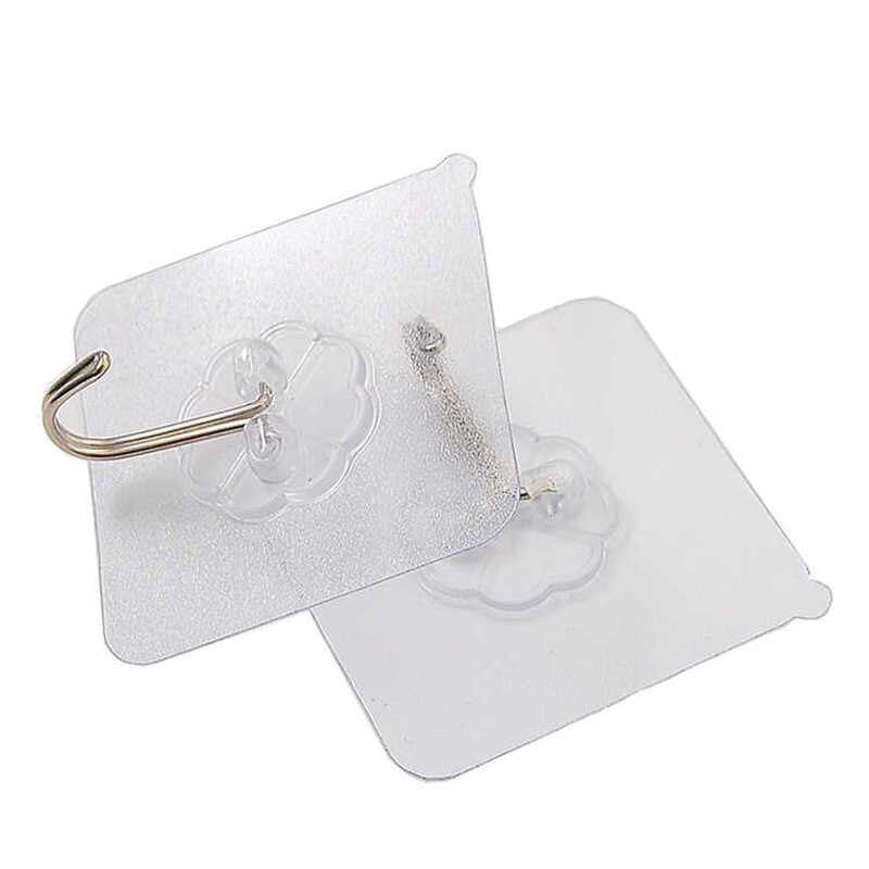 4 pcs Golden Color Transparent Strong Self Adhesive Door Wall Hangers Hooks Suction Heavy Load Rack Cup Sucker for Kitchen Bathroom