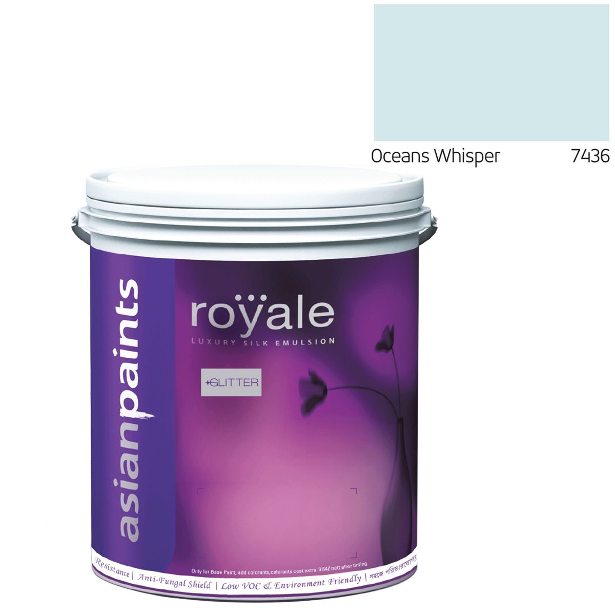 Asian Paints Royale Luxury Silk Emulsion Glitter (Gold) - Oceans Whisper - 200 ML