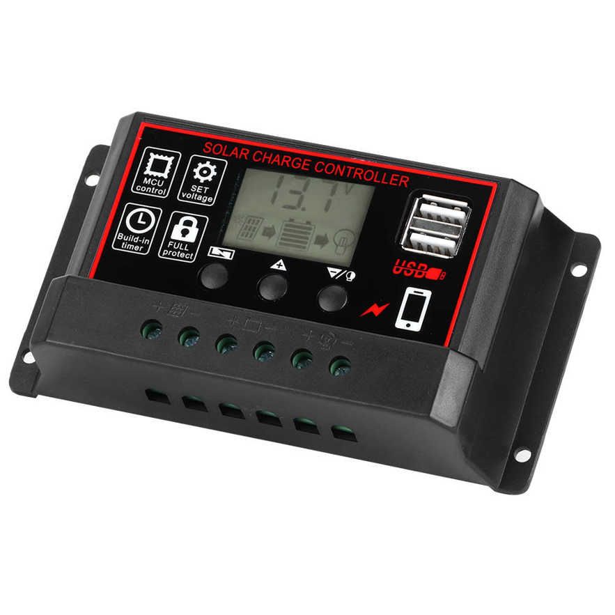 Charging Controller 12V 24V Solar Photovoltaic Meter Intelligent Digital Display USB 5V 60A
