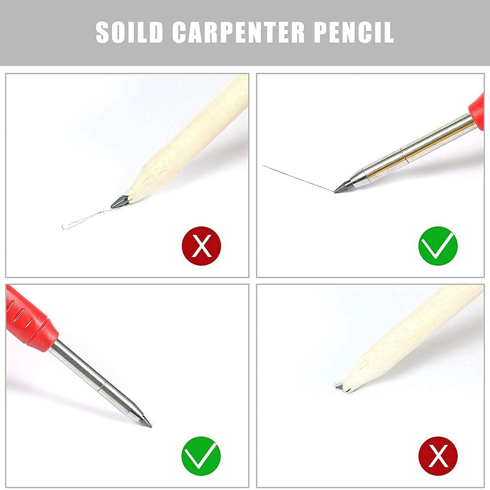 2Pc Carpenter Mechanical Pencils Set 18Pc Pencil Leads Carpenter Architect Working Tool for Drawing Making Woodworking D