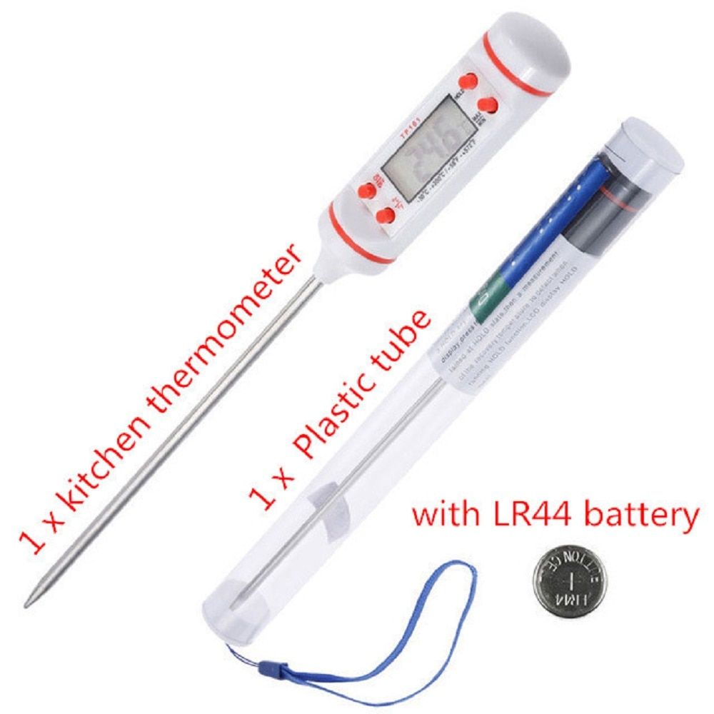 Kitchen Digital BBQ Food Thermometer Meat Cake Candy Fry Grill Dinning Household Cooking Thermometer Gauge Oven Thermometer Tool