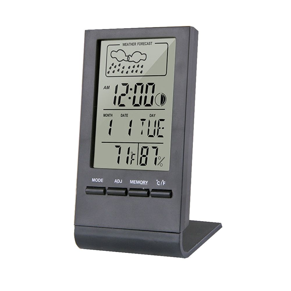 CX-220 Mini Digital Thermometer Hygrometer Indoor Tature Humidity Meter Gauge Clock Weather Station Forecast Max Min Value