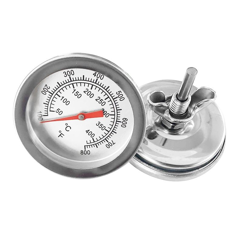 100-800&100-1000 Degrees Fahrenheit 50-400 Degrees Celsius Stainless Steel BarbecueThermometer BBQ Charcoal Grill Thermometer