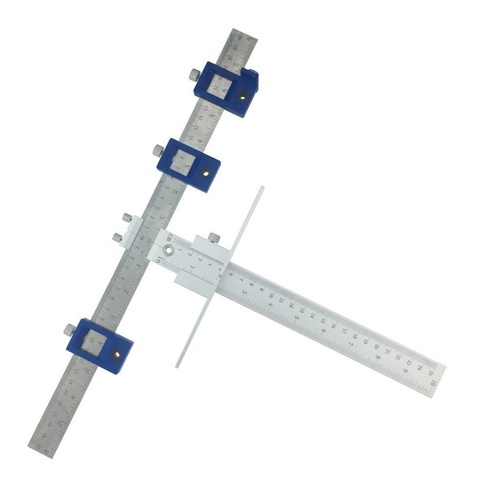 Stainless Steel Multifunctional Furniture Punch Locator Woodworking Auxiliary Installation Tool