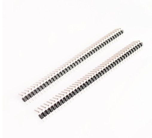 10pcs 40 Pin Single Row Female Male Pin Header Connector GOLD 40 Pin Single Row round hole Right Angle Connector Strip