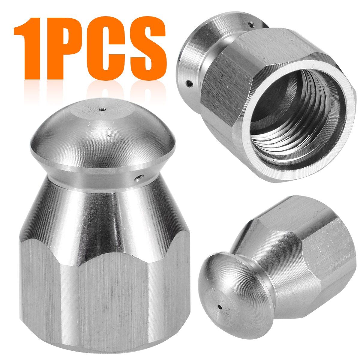 1/4" BSP Pressure Washer Drain Hose Nozzle Sewer ing Jetter Nozzle For Water Pressure Washer Home Garden Supplies