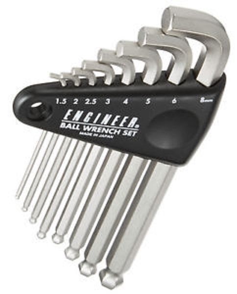 Metric ALLEN KEY SET stubby ball end tip hex wrenches medium size  Engineer