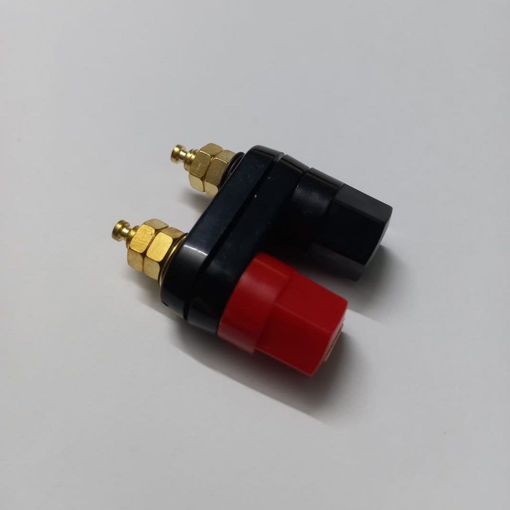 M5 Dual Binding Post Terminal M5 Thread Power Amplifier Speaker Connector 2-Way 4mm Banana Plug Jack Socket Red Black Audio Amplifier For Cables