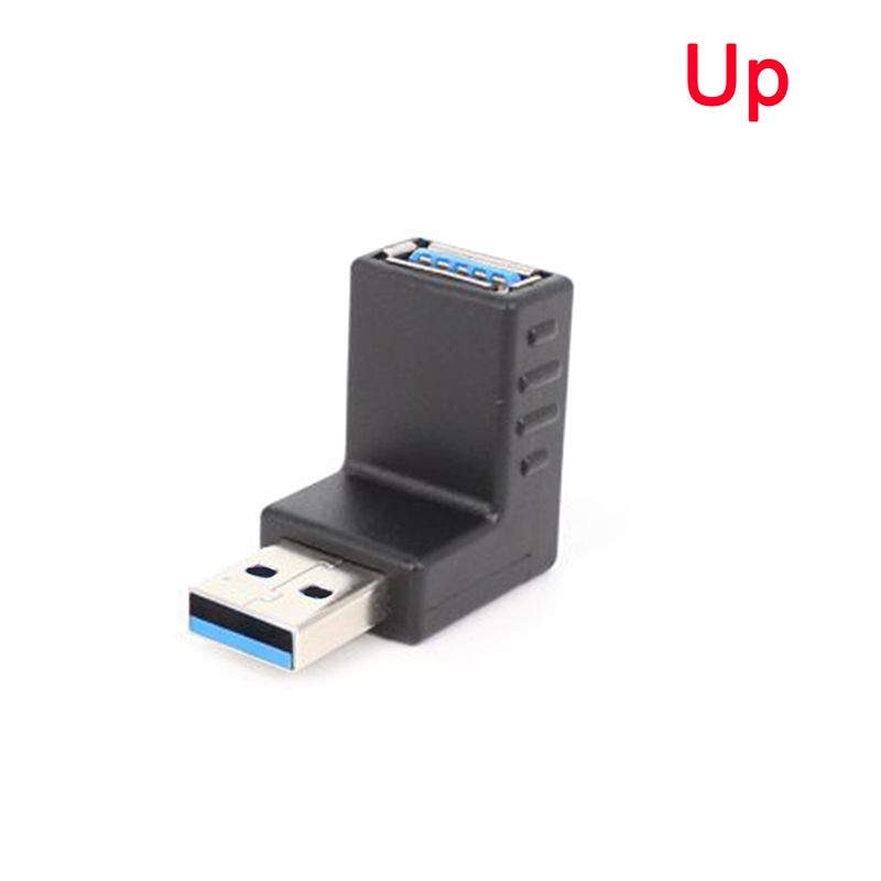 90 Degree Left Right Angled USB 3.0 A Male To Female Connector Adapter