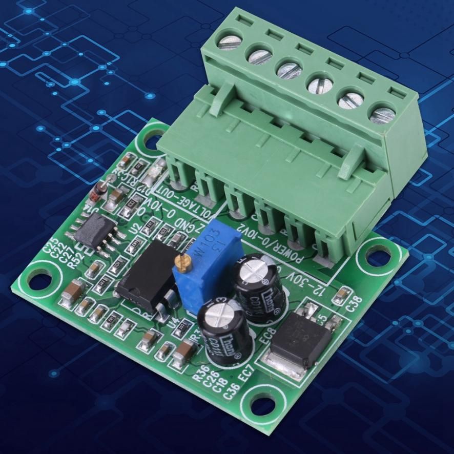 0-10KHz to 0-10V Frequency to Voltage Converter Module F/V Di tal to Analog Board for Switching PLC and VFD Inverter