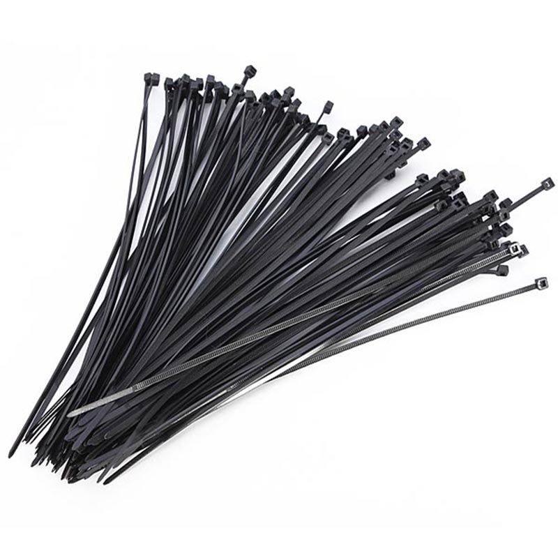 Durable 100 nylon collars 2.5 x 200 mm black
