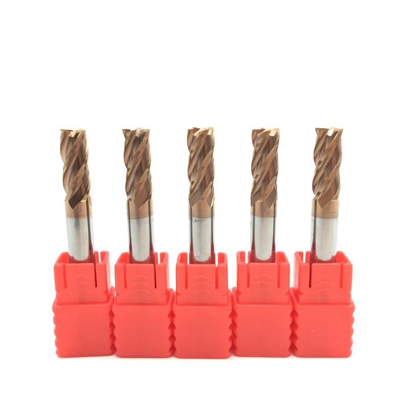 5PCS 6mm 4 Flute Carbide Endmills CNC Milling Cutter Milling Slotting Profiling Face Mill Spiral Bits