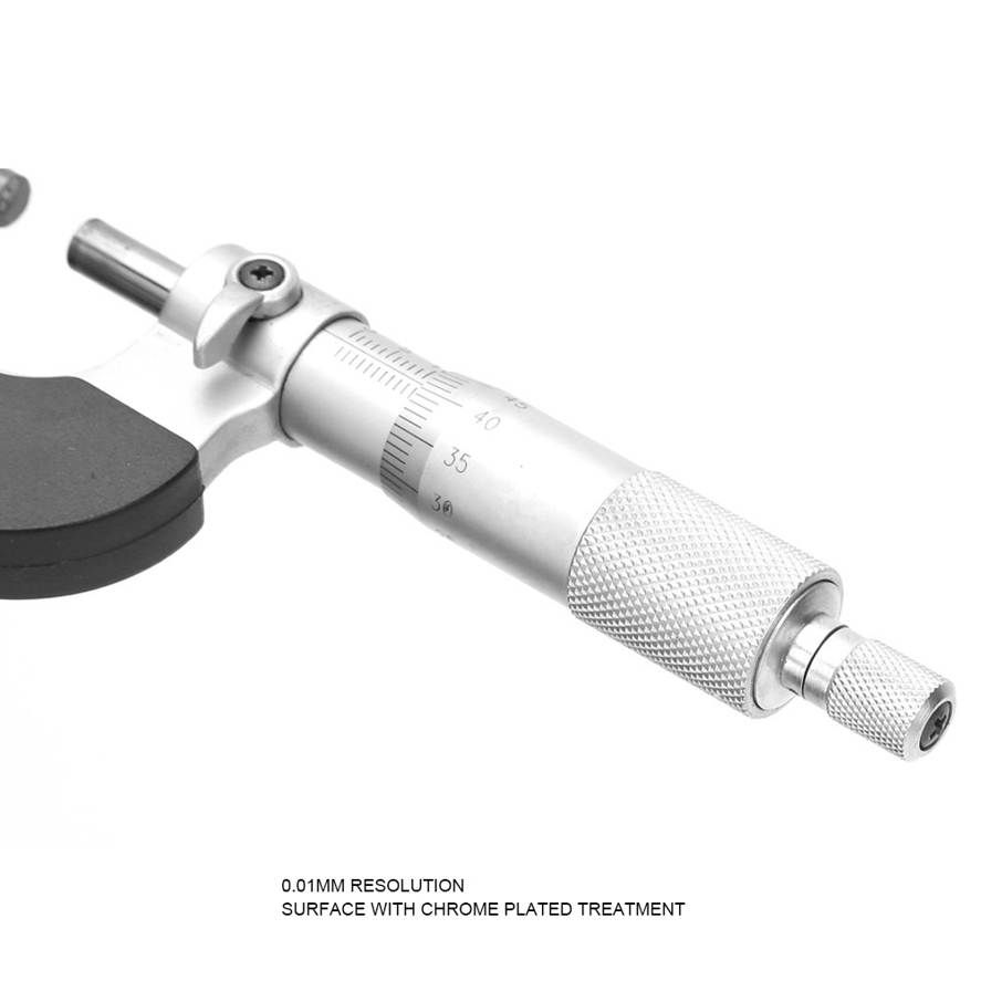 Bearing Steel Measure Tool 0-25mm Outside Micrometer 0.01mm Thickness Gauge