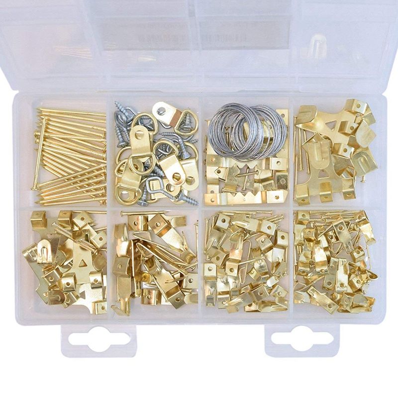 Picture Hangers,Painting Hanging Kit Picture Suspension Kit 220 Pieces Heavy Duty Multicolor Picture Hook With Screws For Hanging Wall Mounting,