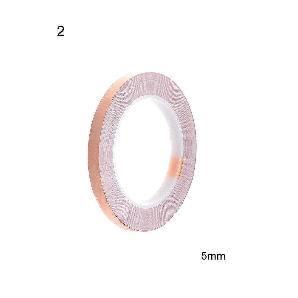 1Pc 25 Meters Adhesive EMI Shielding Heat Resist Tape Single Side Conductive Copper Foil Tape Strip Protection 2019 Wholesale