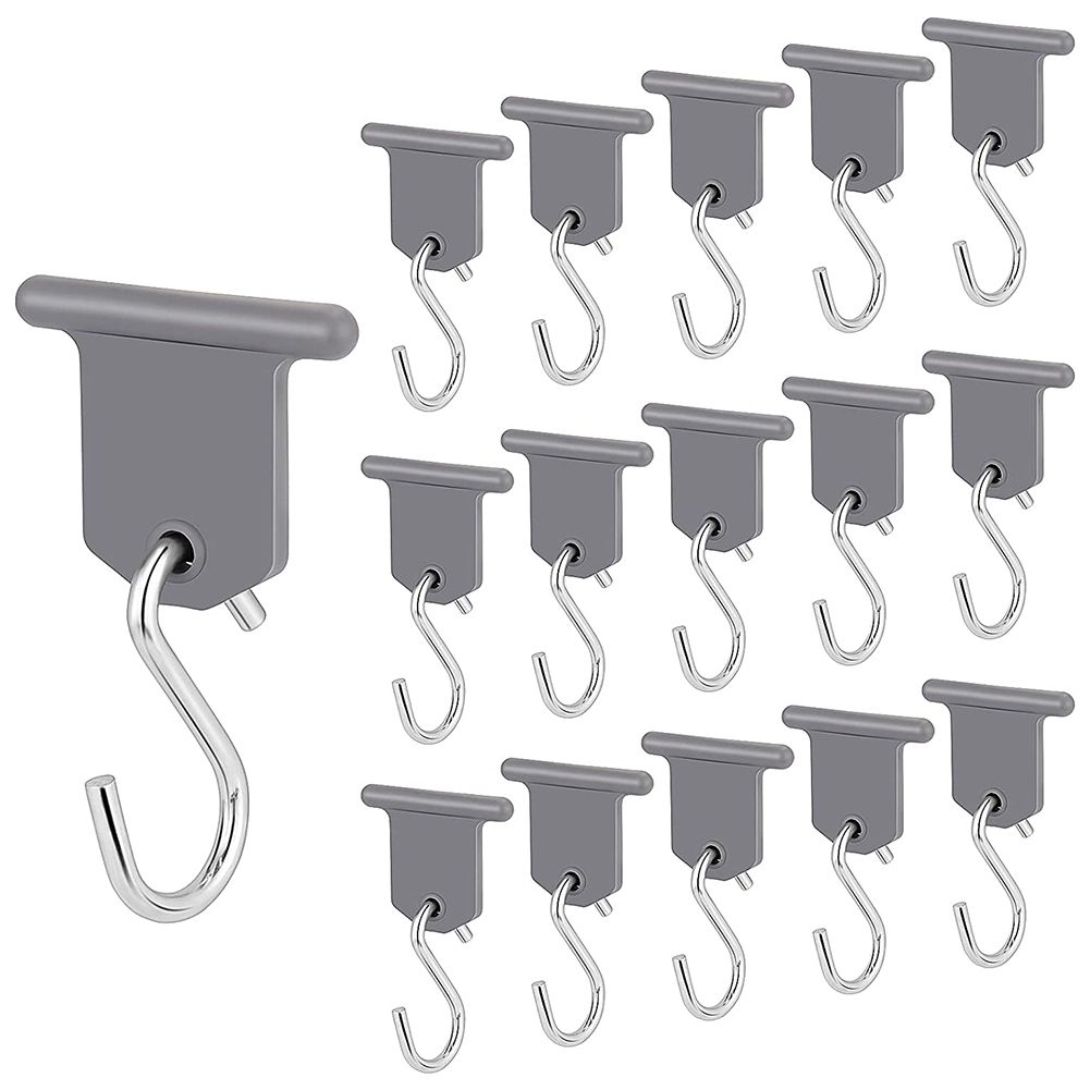 Piping Strip Hooks, Set of 16 RV Awning Hooks, Camping Awning Hooks, Piping Rail Accessories for Motorhome, Caravan