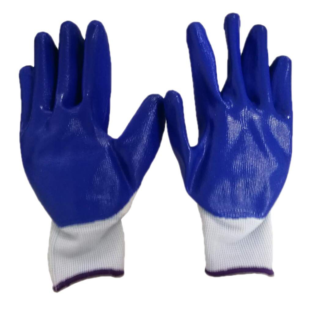 4 pcs Premium Quality Latex Coated  Nylon Safety Gloves Red/White Polyester Latex Coated industrial Safety Gloves  2 Pair in package