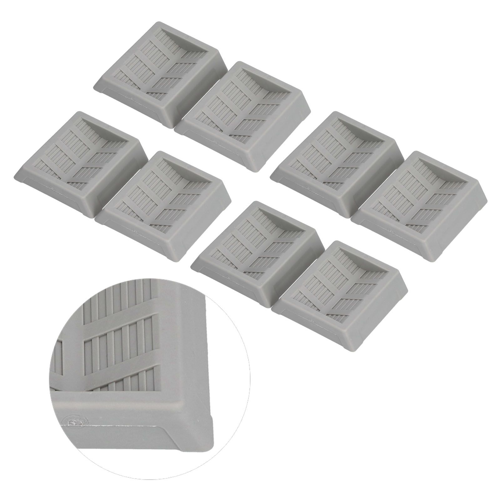 8PCS Rubber Caster Cups Furniture Wheel Stoppers Floor Protector For Bed Offi FT