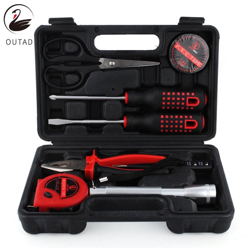 9-Piece Home Hardware Hand Tool Set Portable Car Kit