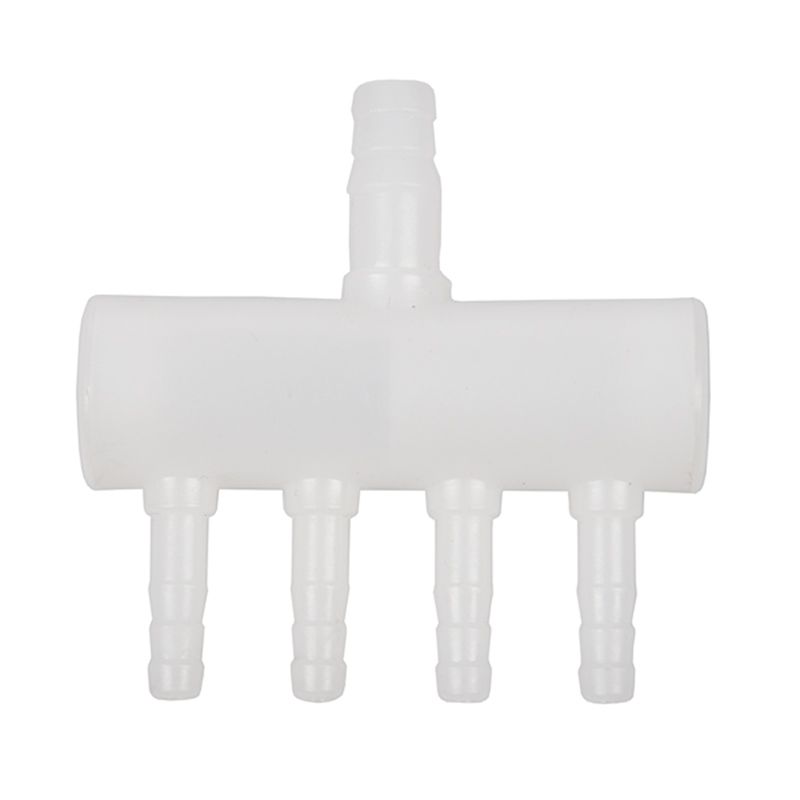 Plastic 4 Way Aquarium  Tube Fitting Splitter Manifold Tap Valve