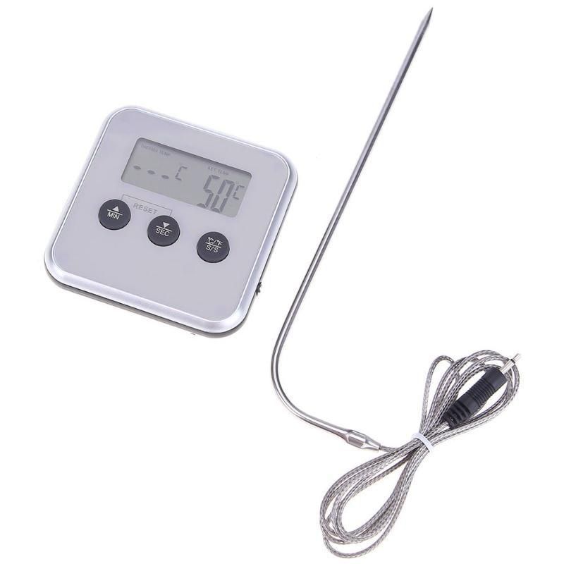 Electric Digital Display Microwave Oven Barbecue Temperature Humidity ABS Measurer