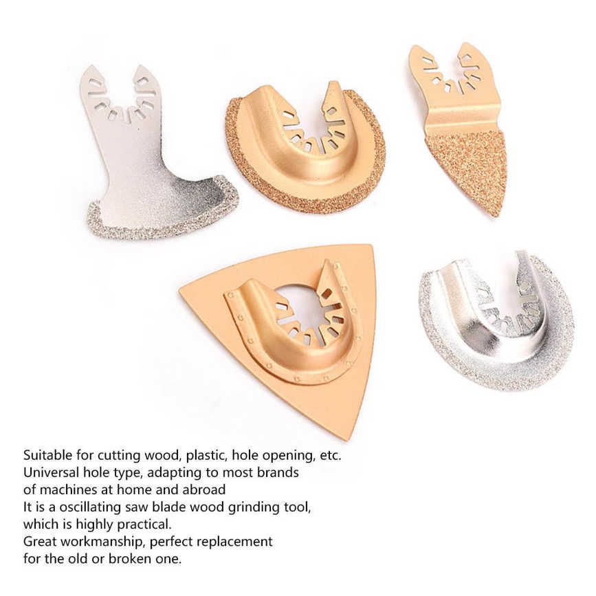 Cemented Carbide 5Pcs Saw Blade Diamond Oscillating Multi Wood Grinding Tool