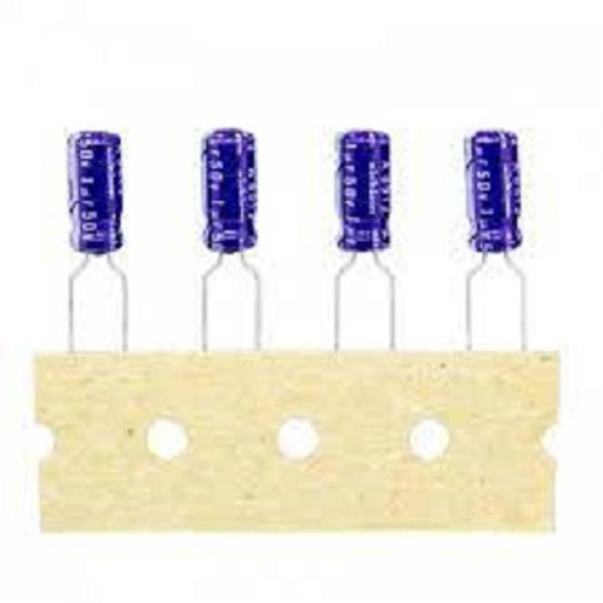 10pc   1uf / 50v Electrolytic Capacitor