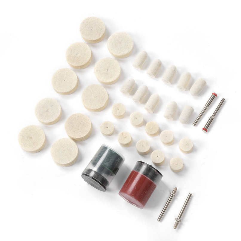 36PCS Wool Felt Grinding Buffing Wheels Pads Kit Polishing Accessories( )