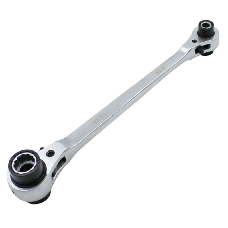 Socket Wrench,8-In-1 Multifunction 72 Teeth Ratchet Wrench 12 Teeth Sleeve Spanner Double-Headed Car Repair Tools
