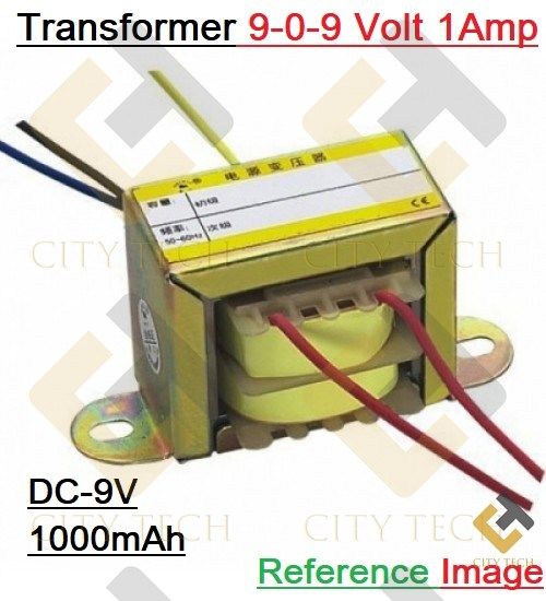 9V 1A Transformer 9-0-9v 1Amp Input AC 220V 50Hz Output DC 9 Volt 1A Step Down Transformers For Power Supplies Electronic Project DIY - Multi Plug - Multi Plug