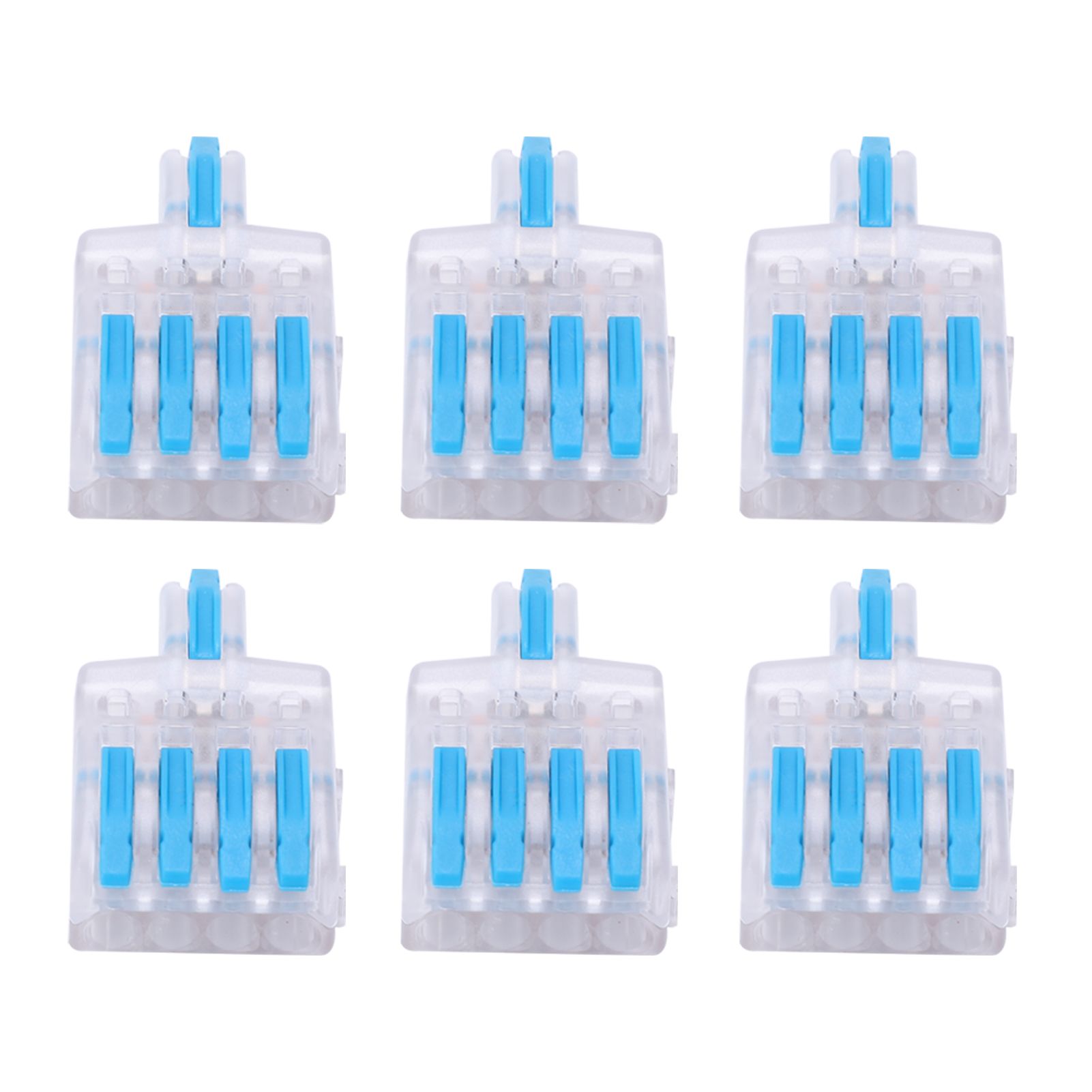 20pcs AWG28-12 Wire Quick Connector in 4 out Copper Terminal Block 250V 32A