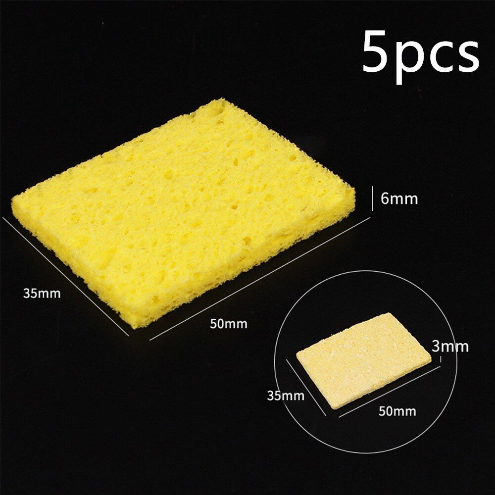 LUXIANZI 5PC ing Sponge er YellowBlue High Temperature Enduring er Sponge For Electric Welding Soldering Iron Tip