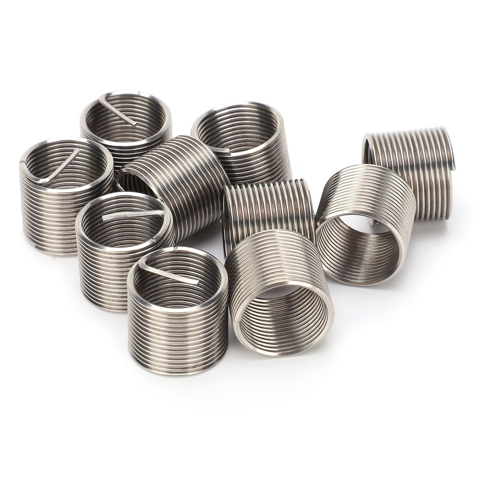 10Pcs M18 X 1.5 1.5D Wire Thread Insert SUS304 Threaded Conversion Fastener a