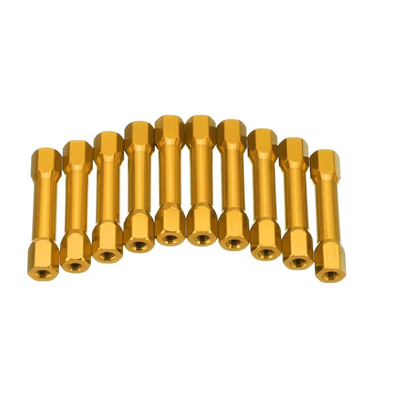 Suleve? M3AR9 10Pcs M3 30mm Hex Standoff Hexagon Studs Aluminum Alloy Multicolor for PCB