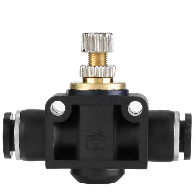 4/6/8mm Tube Air Flow Controller T Shape Pipe Pneumatic Fitting Regulator Valve