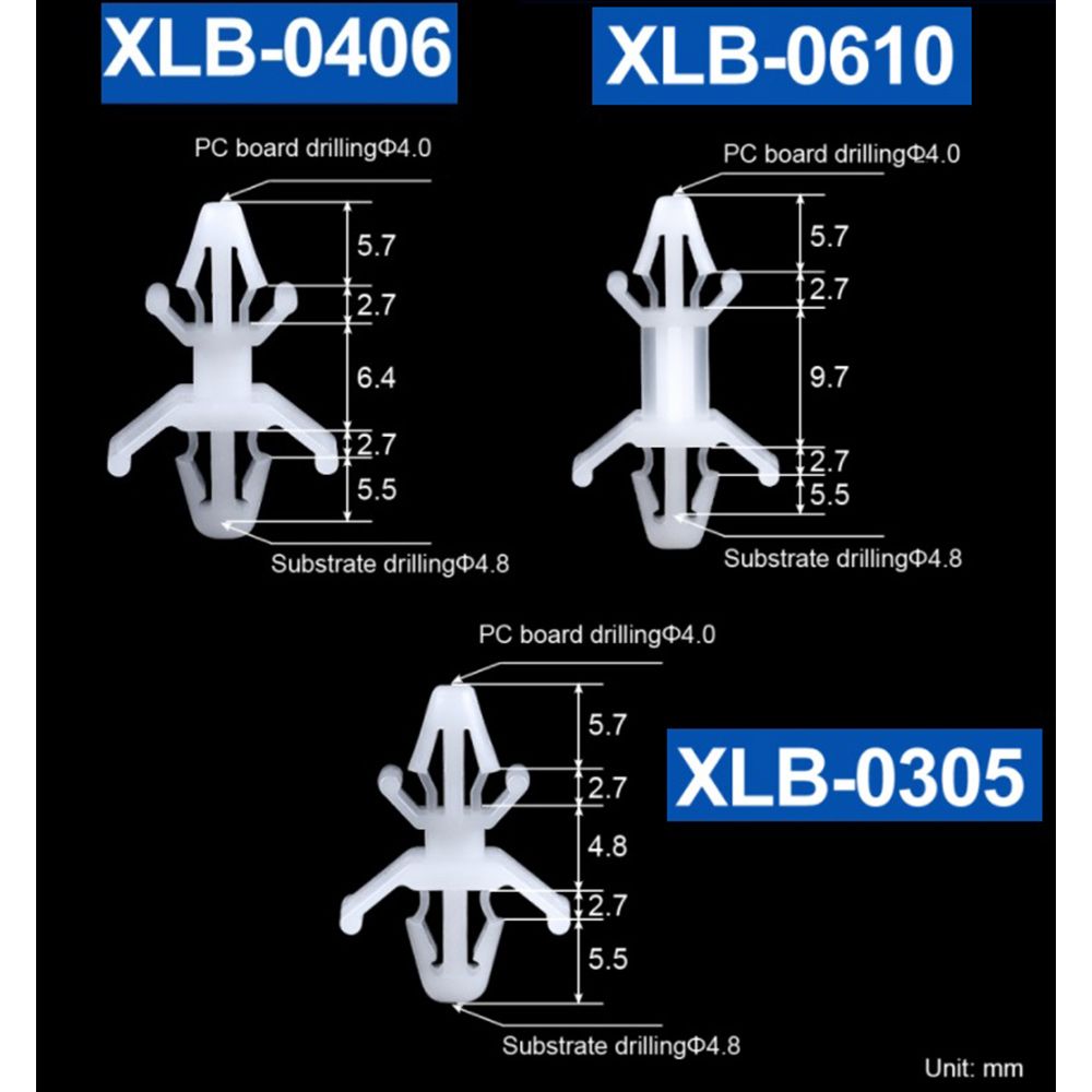 100PCS XLB Type Nylon PC Board Isolation Column Pcb Computer Spacer Double-Head Spacing Column Support, XLB-0406