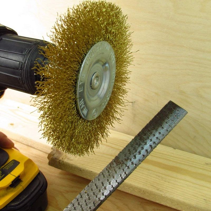 6 Pack Wire Brush Attachment Set for Drill, Brass Coated