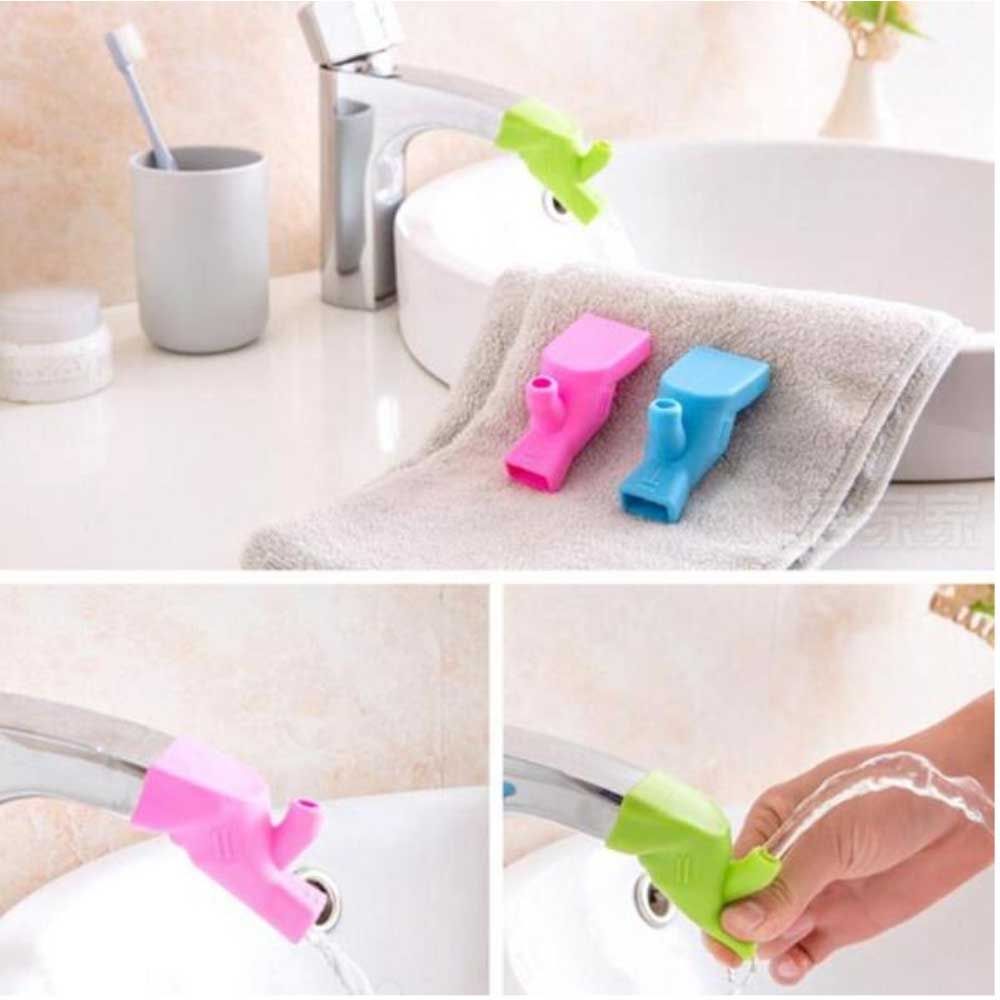 High Elastic Silicone Water Tap Extension Sink Children Washing Device Bathroom Kitchen Sink Faucet Guide Faucet Extenders professional design