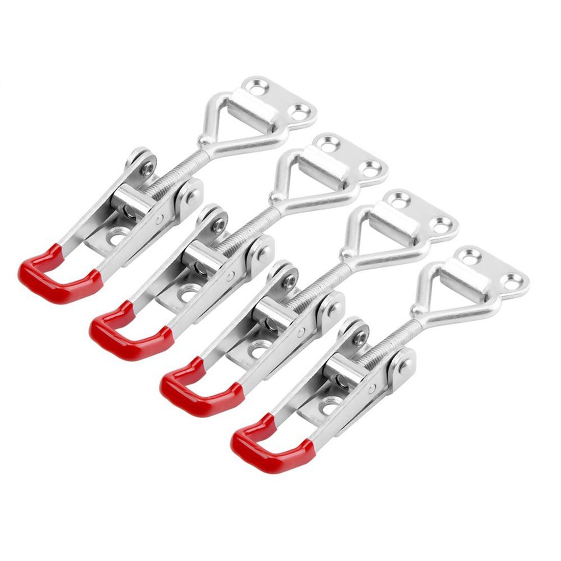 Practical product 4-Pack Pull Latch-Metal Adjustable Door Cabinet Box Case Toggle Latch Hasps - 360 Lbs Capacity (S)