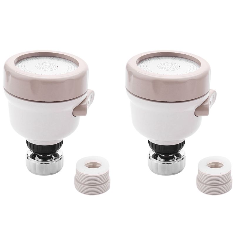 2 Pack Kitchen Water Spray Water Saving Faucet Sprayer 360 Degree Rotate Tap Nozzle Adjustable Faucet Head Aerator