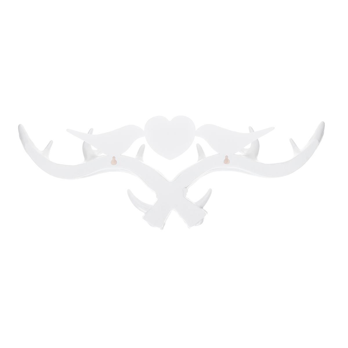Plastic Vintage Deer Antler Wall Hanger Decoration Coat Hook And Hat Rack 4 Color Purism