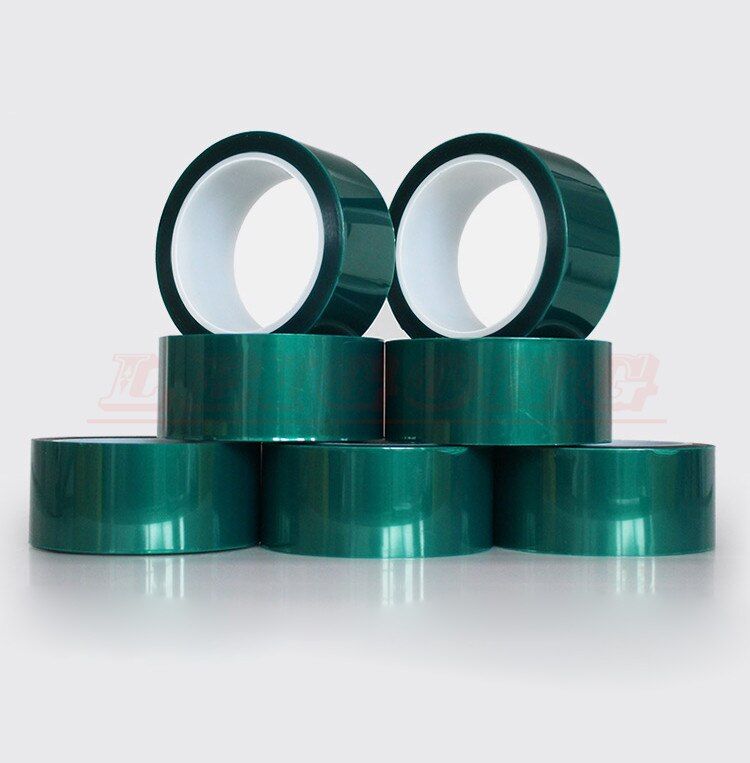 Roll x (3mm -350mm ) x 33m High Temperature Resistant PET Green Adhesive Tape for Sticky PCB Electroplate Shielding