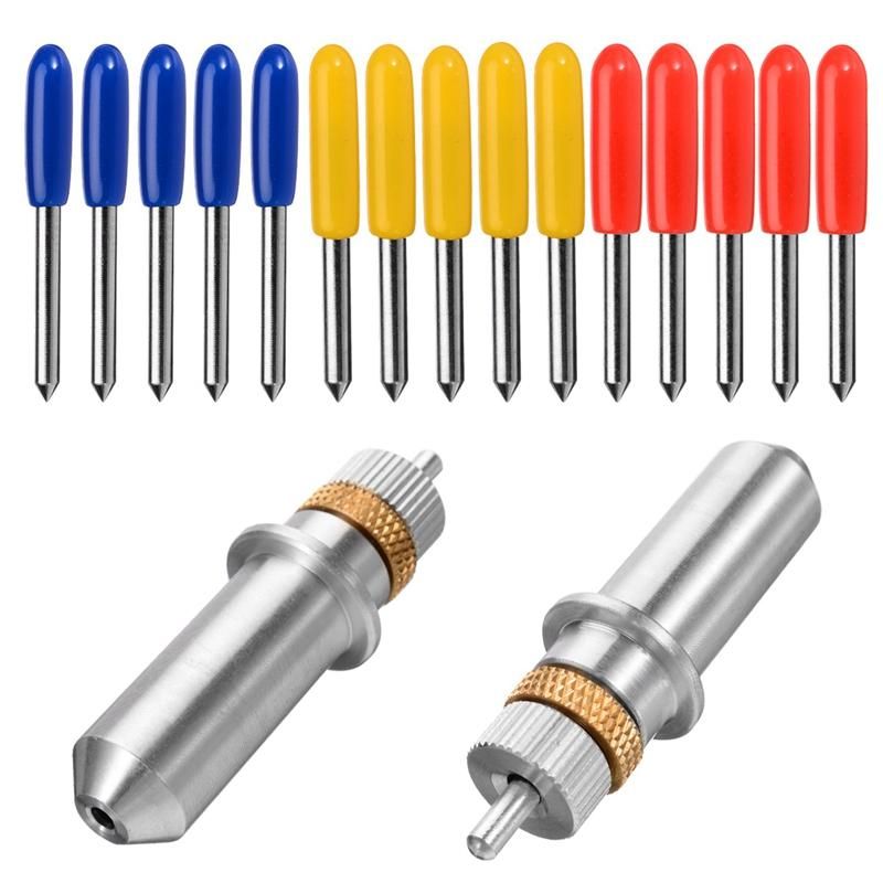17Pcs/Set 30/45/60 Degree For Roland Cutting Plotter Vinyl Cutter Blade+Holder Refine Rabbit Redsail Cutter Plotter Cutting Blades