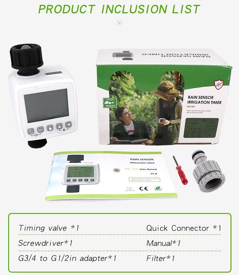 Outdoor Intelligent Automatic Irrigation Timer Garden Watering Controller Home Garden Irrigation Timer Controller System