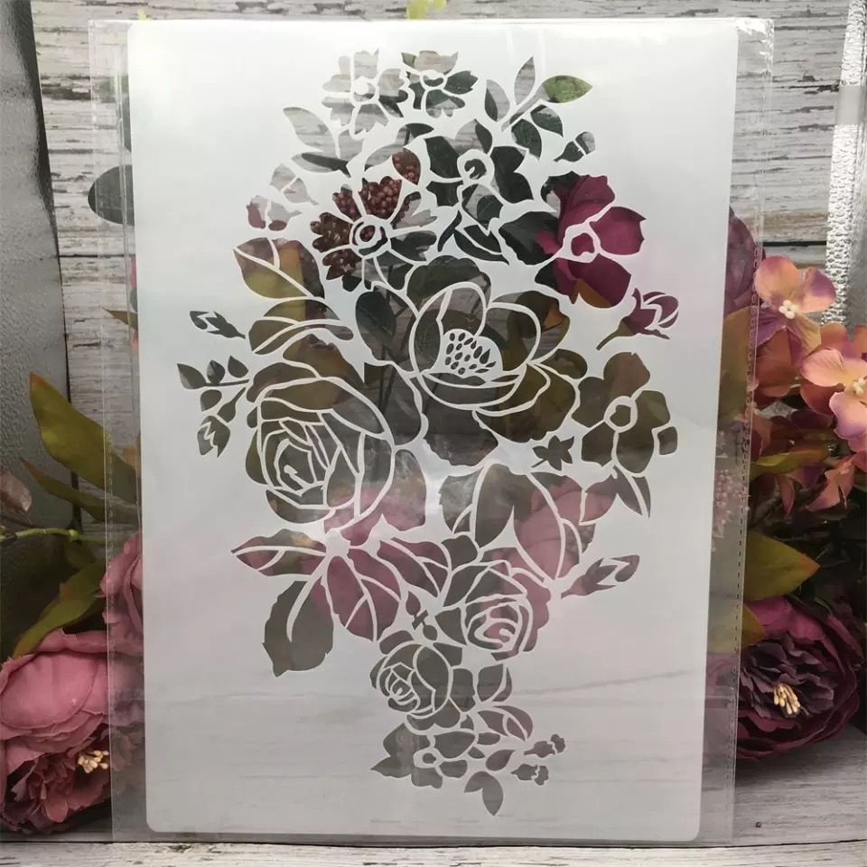Stencil for Wall & Fashion Painting Template 10 by 8 inch.