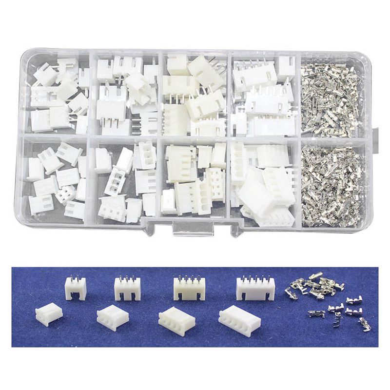 40 sets Kit in box 2p 3p 4p 5 pin 2.54mm Pitch Terminal / Housing / Pin Header Connector Wire Connectors Adaptor XH Kits