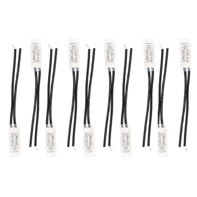 10 Pcs Bimetal Temperature Control Switch Thermostat 40 Celsius N.O TLRS9700